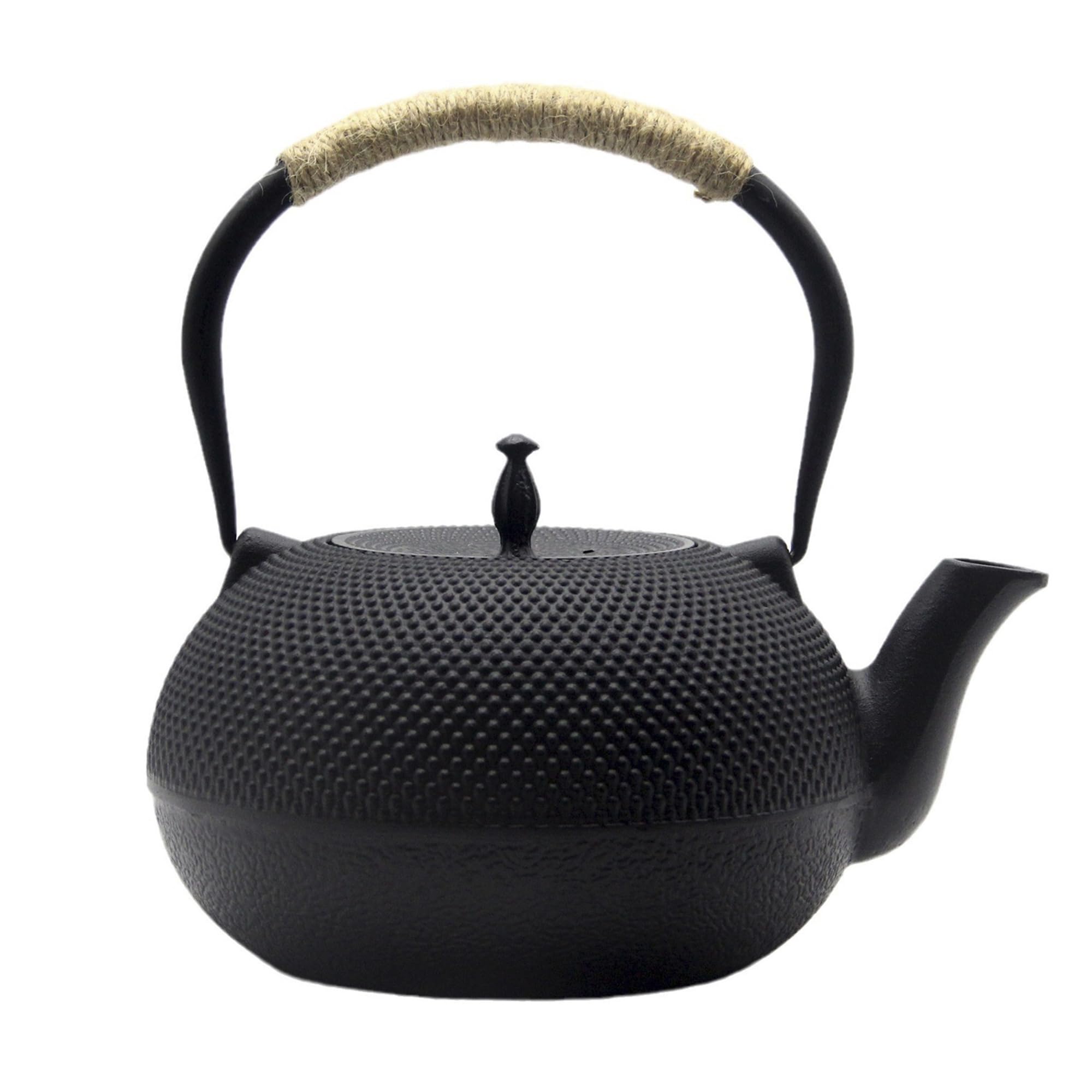 Big Cast Iron Teapot, Japanese Tetsubin Tea Kettle for Stovetop Safe, Cast Iron Tea Pot with Stainless Steel Infuser for Loose Tea and Enameled Interior(1800ml/60.9oz)