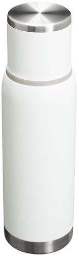 Stanley Adventure-To-Go Vacuum Bottle 1.1 qt | Wide Mouth with Leakproof Cup Lid | Keep Drinks Hot or Cold | Packable for Travel | Insulated Stainless Steel Thermal Bottle | BPA-Free | Frost
