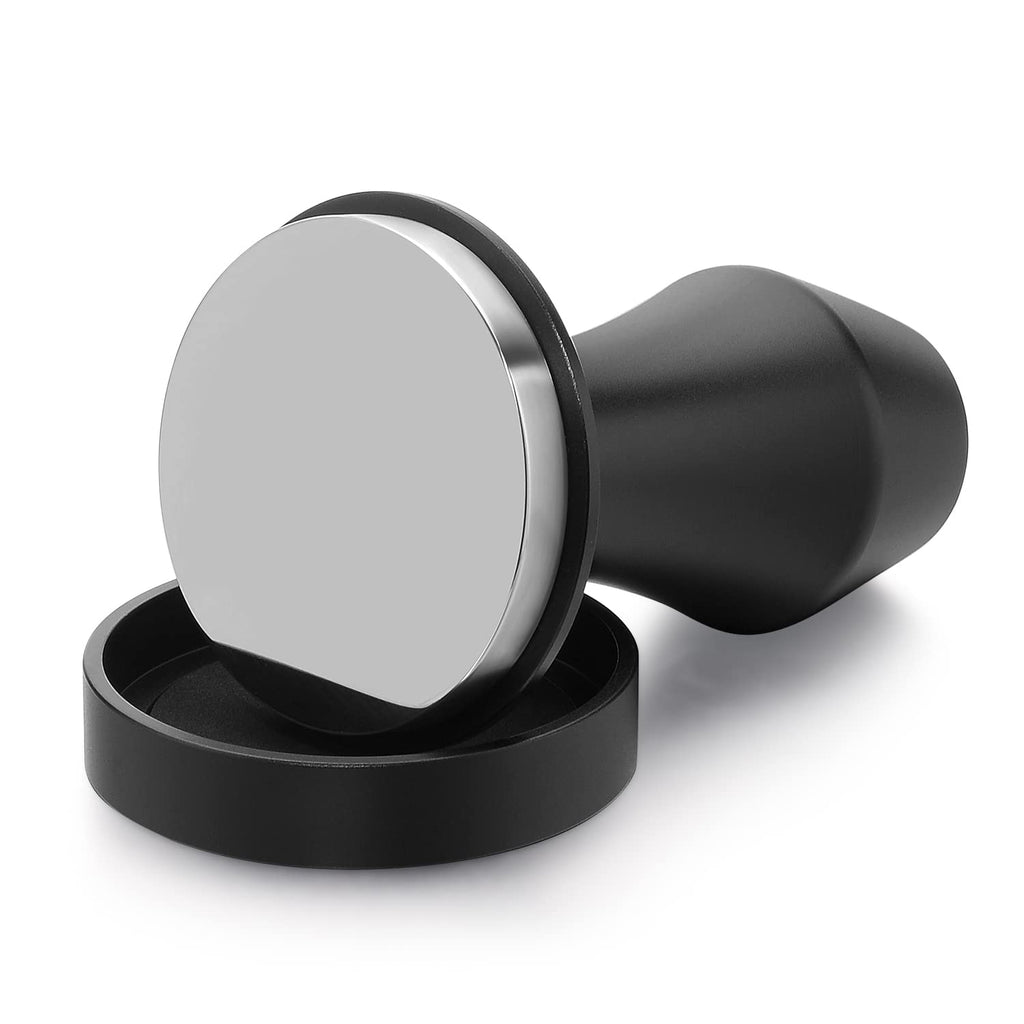 Normcore V4 Coffee Tamper 53.3mm - Spring-loaded Tamper – Barista Espresso Tamper with 15lb / 25lb / 30lbs Replacement Springs - Anodized Aluminum Handle and Stand - Flat Base