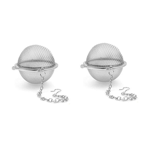 2PCS Premium Tea Infusers for Loose Leaf Tea - Upgraded Tea Strainers and Tea Balls for Flavoring Herbal Spices and Seasonings