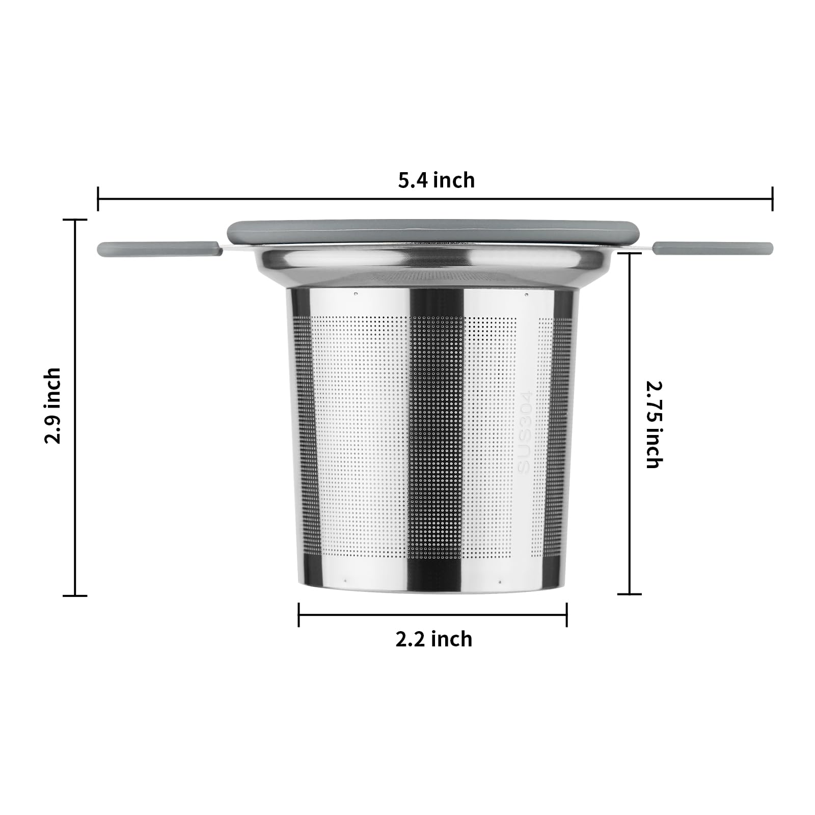 Ohtomber Tea Infuser Strainers, Stainless Steel Loose Leaf Tea Strainer Stepper with Heat Proof Double Handles, Extra Fine Mesh Ball Infusers, Diffuser Holder Filter for Mugs
