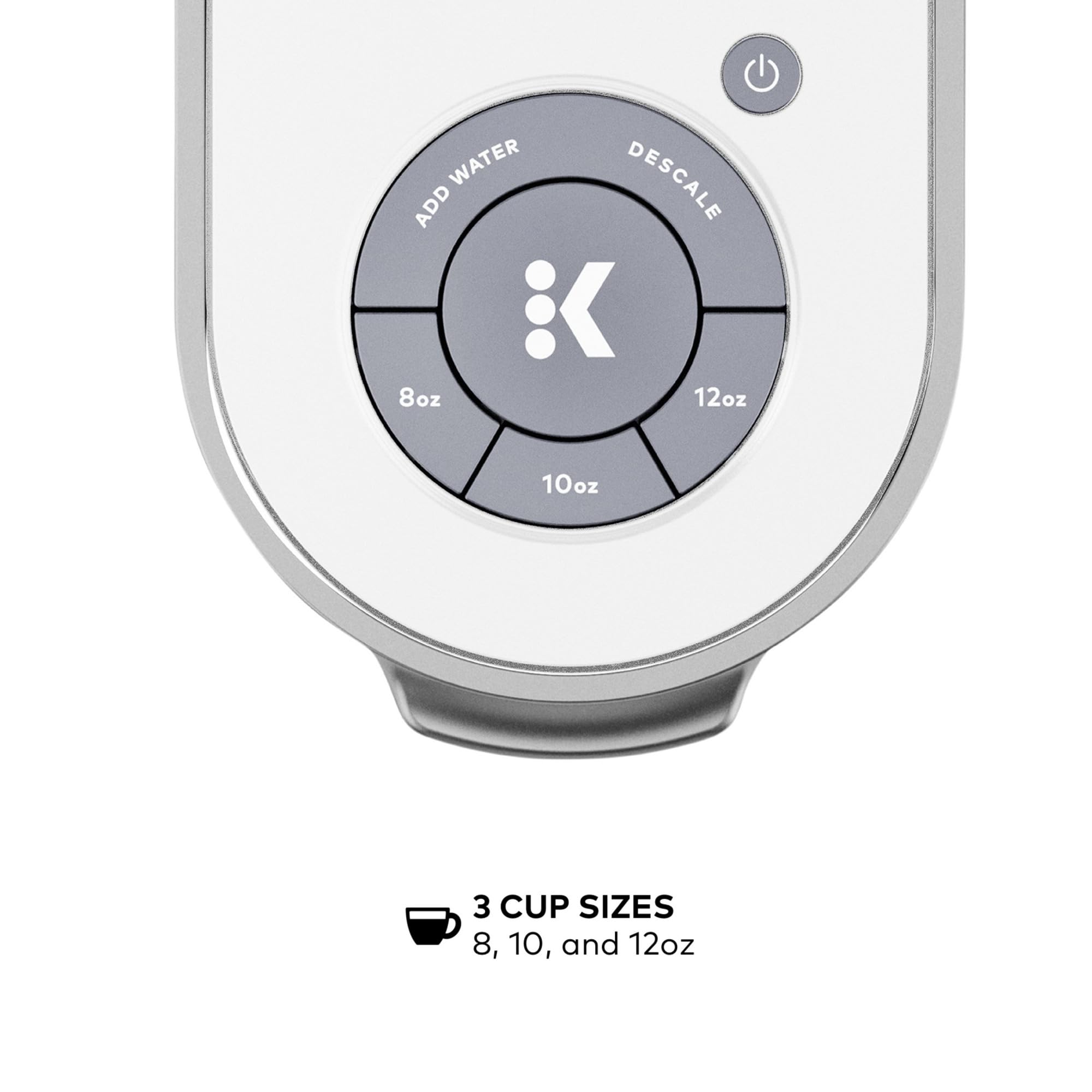 Keurig K-Slim Single Serve K-Cup Pod Coffee Maker, Multistream Technology, 3 Brew Sizes, Slim and Sleek Design, 46oz Removable Reservoir, White