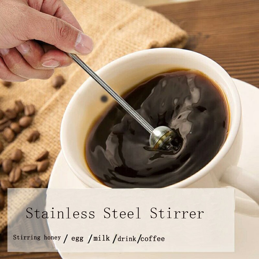 Honey and Syrup Dipper Stick Server Honey Spoon 304 Stainless Steel Wand for Honey Pot Jar Containers-6.3 Inch