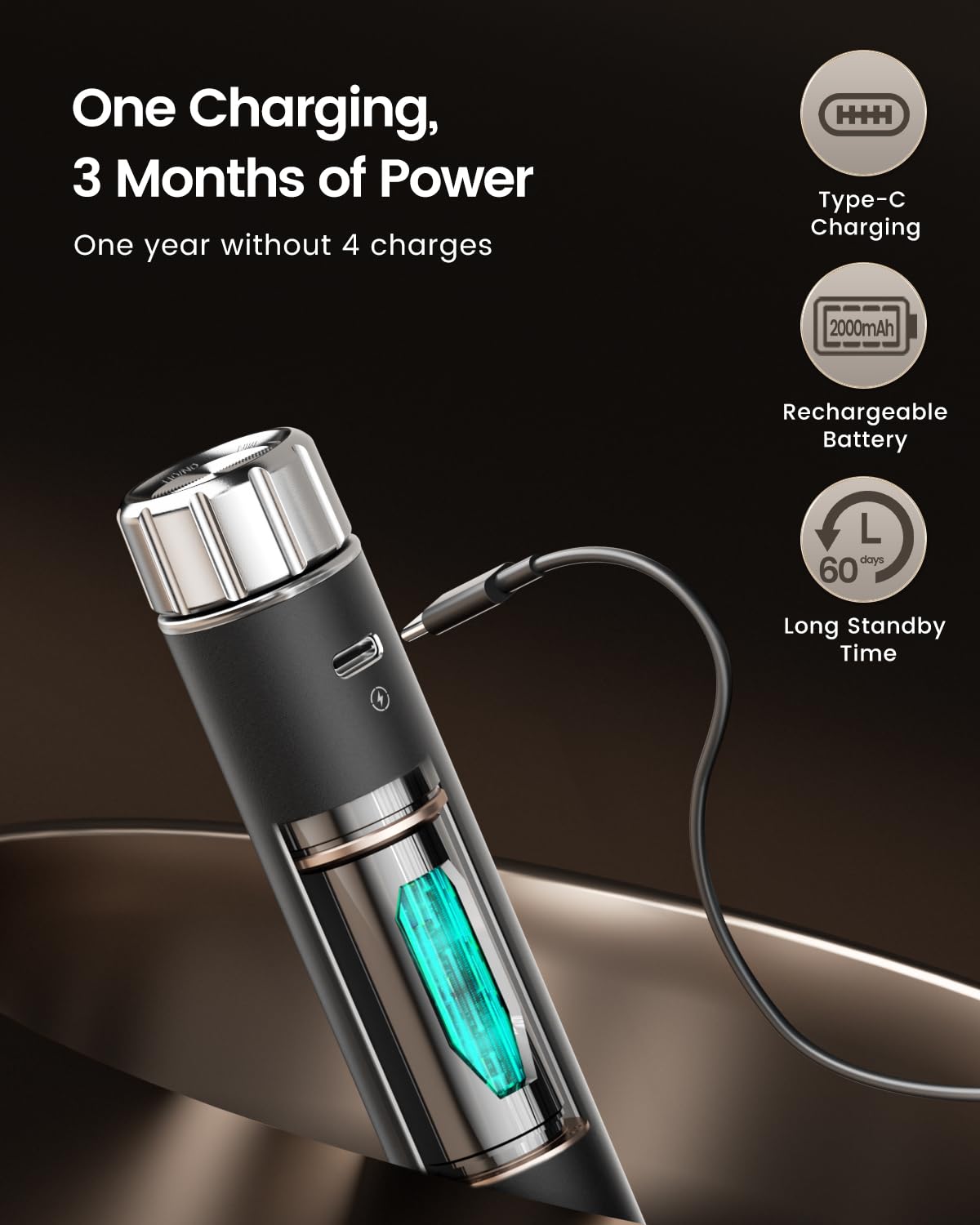 Maestri House Rechargeable Milk Frother with Stepless Speed Control, LunaFro Max Handheld Electric Foam Maker Waterproof Drink Mixer Foamer with Stand & Detachable Whisks for Lattes, Cappuccino