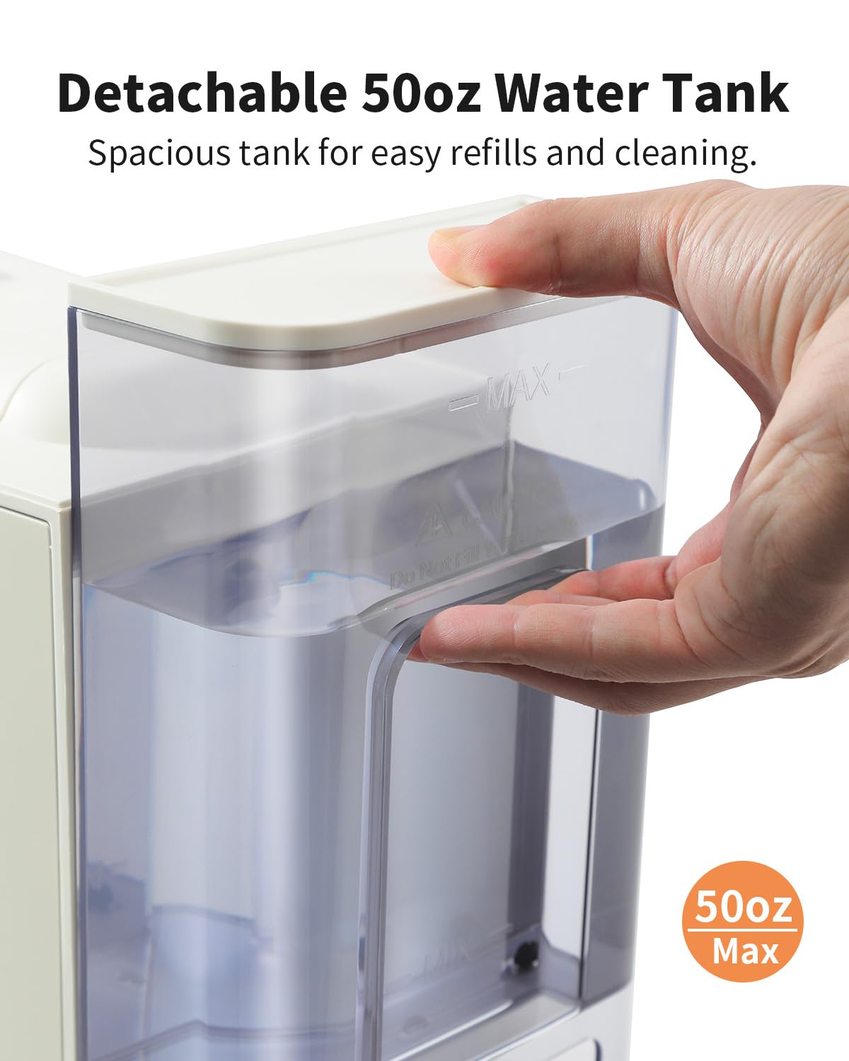 KIDISLE Hot & Iced Coffee Maker with Bold Setting, Single Serve Coffee Maker for K Cup and Grounds, 6-14 Oz Brew Sizes, 50 Oz Removable Water Tank, One Cup Coffee Machine with Reusable Filter, White