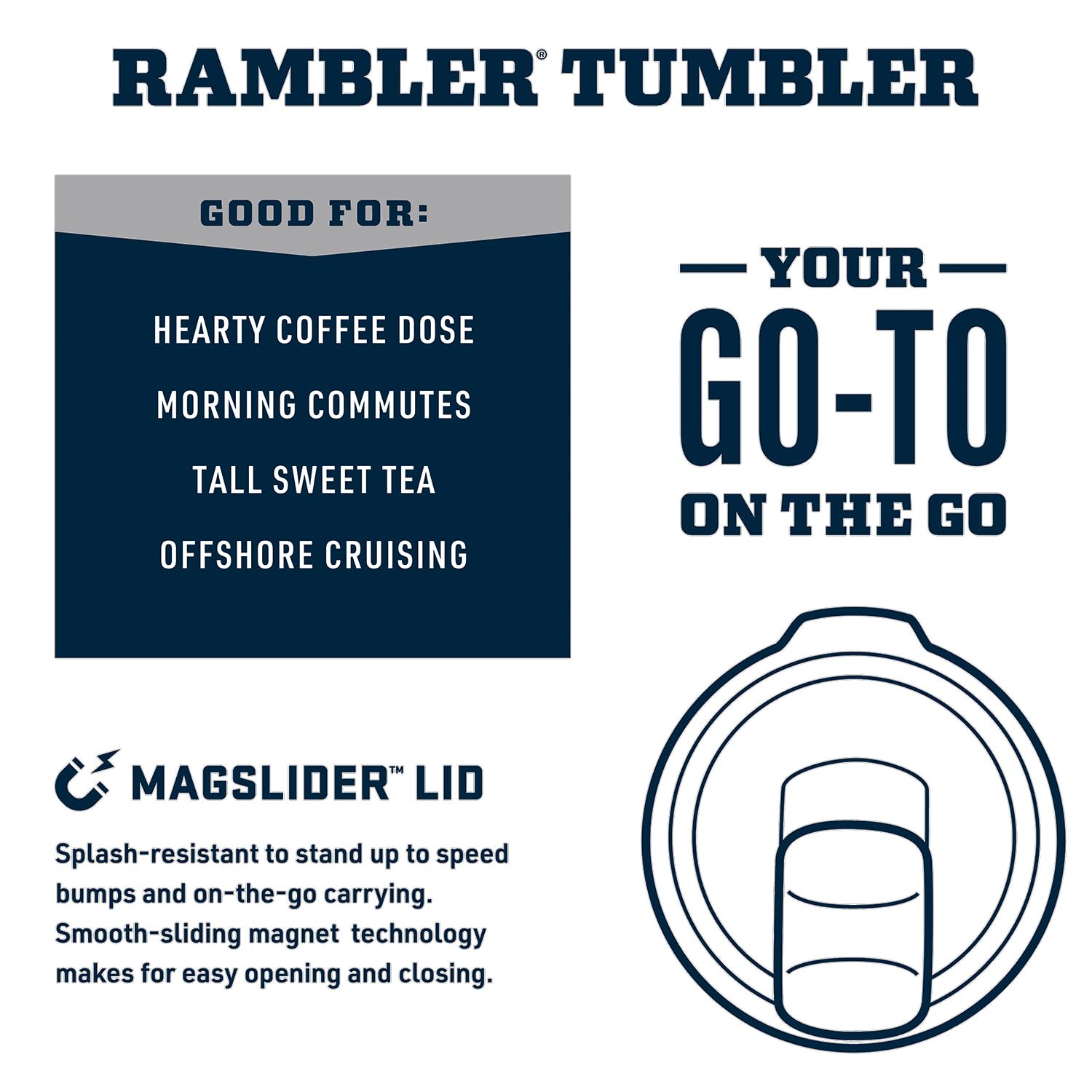 YETI Rambler 20 oz Tumbler, Stainless Steel, Vacuum Insulated with MagSlider Lid, Cape Taupe