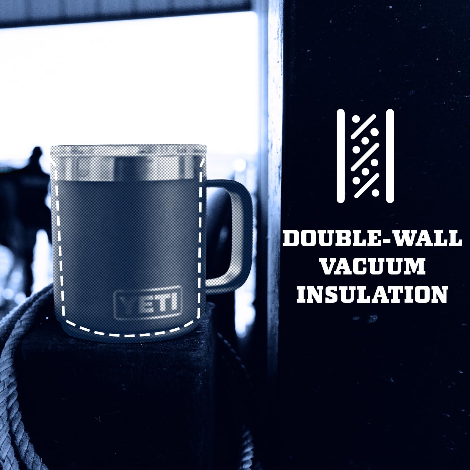 YETI Rambler 10 oz Stackable Mug, Vacuum Insulated, Stainless Steel with MagSlider Lid, Seafoam