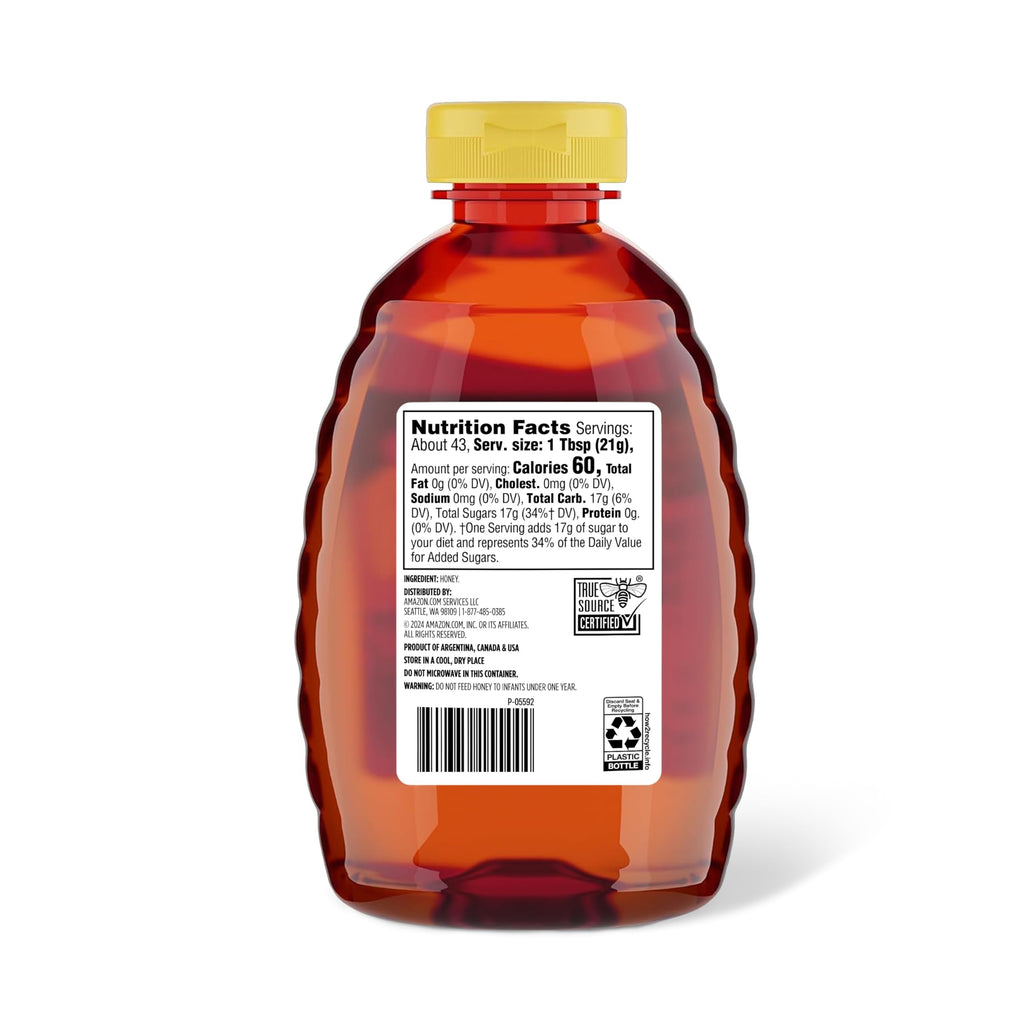 Amazon Grocery, Raw Wildflower Pure Honey, 2 Lb (Previously Amazon Fresh, Packaging May Vary)