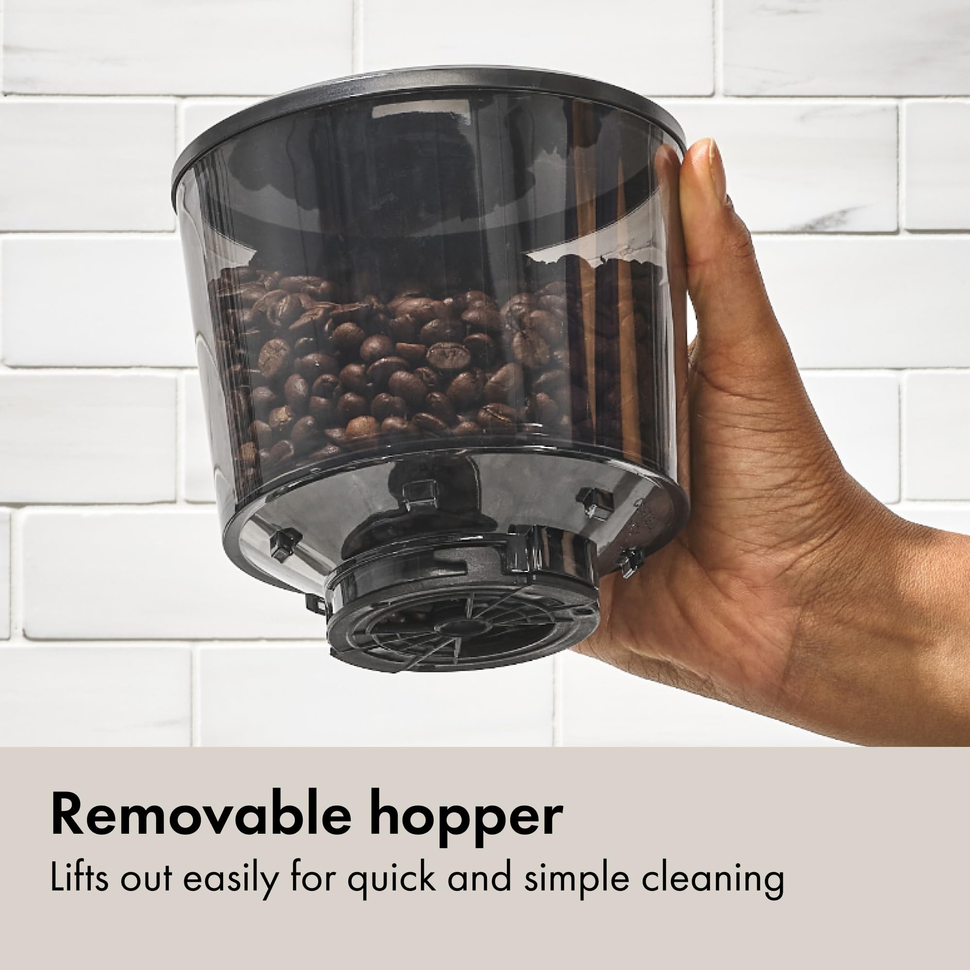 OXO Brew Conical Burr Grinder - Matte Black, Stainless Steel Burrs, One-Touch Automatic Smart Grind