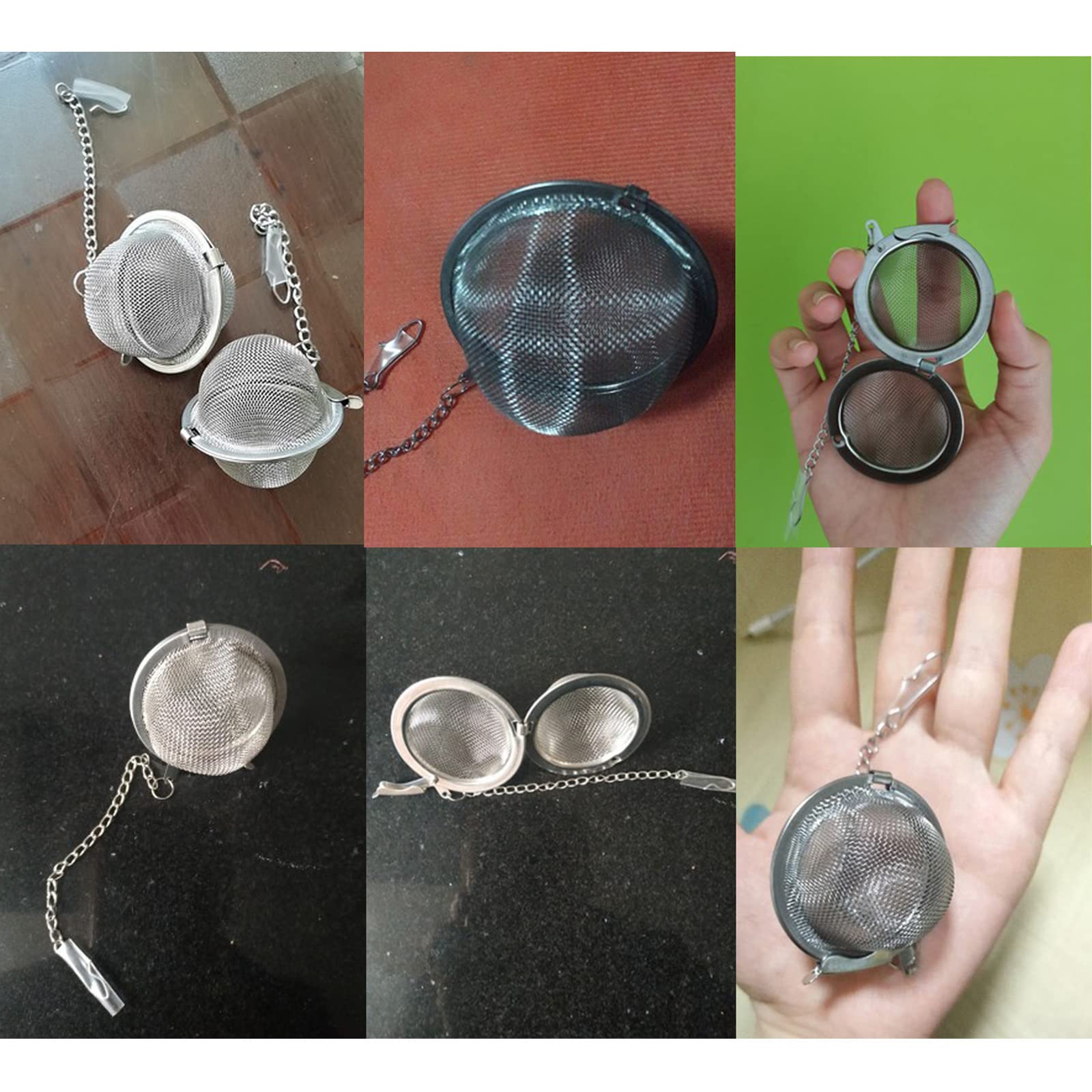 2PCS Premium Tea Infusers for Loose Leaf Tea - Upgraded Tea Strainers and Tea Balls for Flavoring Herbal Spices and Seasonings