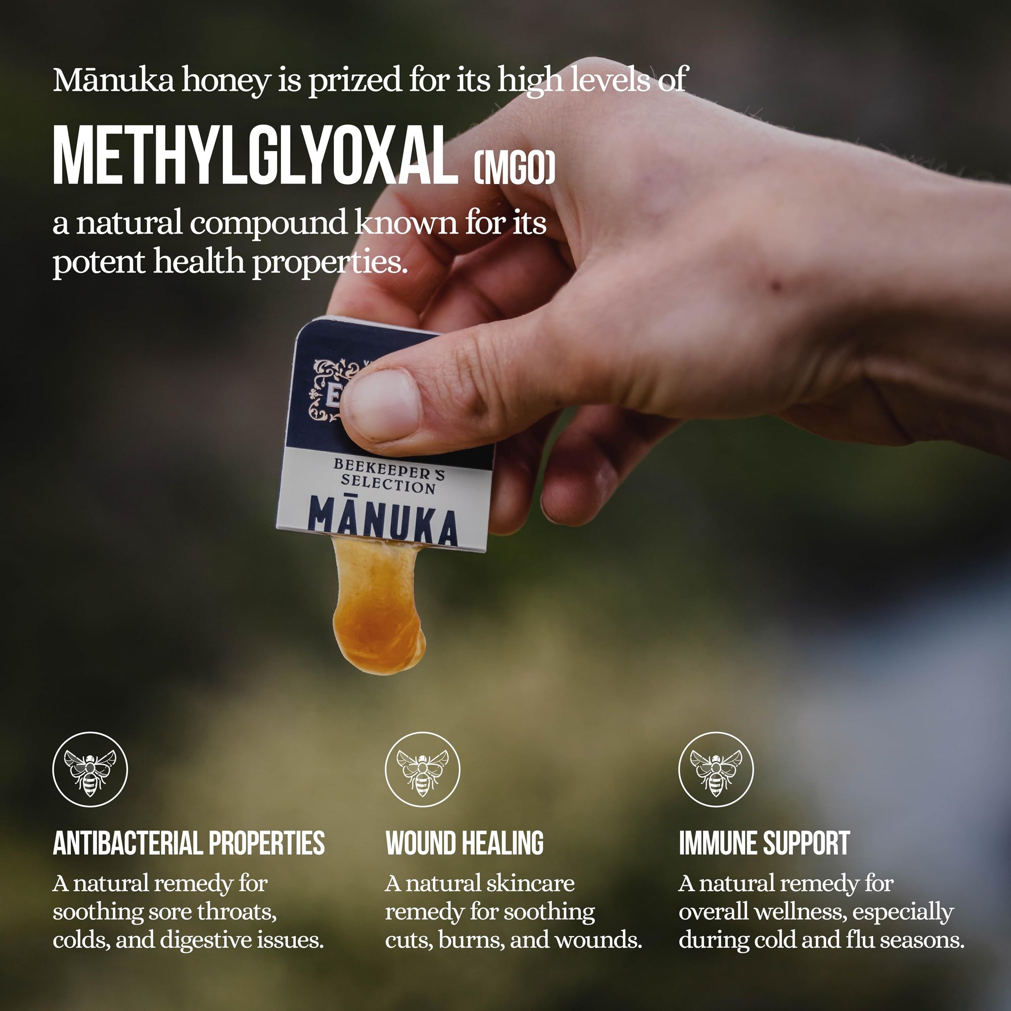 Manuka Emporium Raw Manuka Honey Packets MGO 263+ | 24 x 0.18oz Single-Serve Snaps | Certified Monofloral New Zealand Honey | UMF 10+ Equivalent | Travel-Friendly Superfood for Daily Wellness